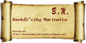 Benkóczky Marinetta névjegykártya